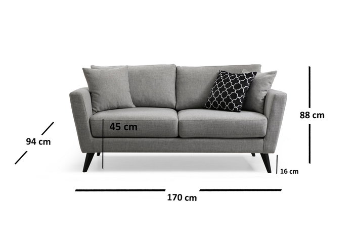 Atelier Del Sofa Mayorka Sofá de 2 Plazas Gris